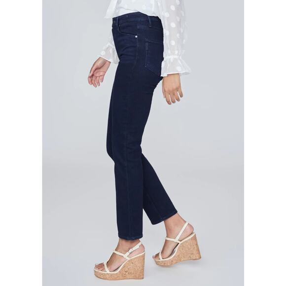 PAIGE Women's Denim Ultra High Rise Cindy Straight in Blue Moon Size 33 NWT - Picture 3 of 13